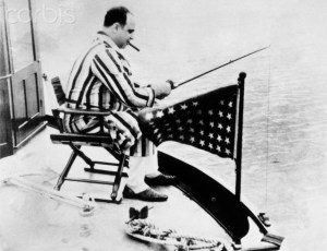 Al Capone Fishing from Boat